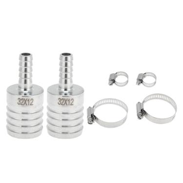 Imagem de Hihaha Acessórios de mangueira de aço inoxidável 304 1,3 x 15/81.3 cm redutor de emenda para ar, água, óleo, gás, combustível, 1 conjunto prateado