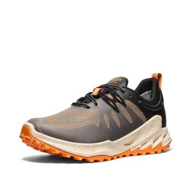 Imagem de KEEN Tênis de caminhada masculino Zionic de altura baixa respirável para todos os terrenos, Malhado/calêndula brilhante, 46