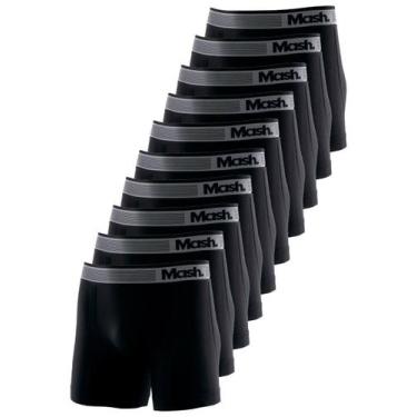 Imagem de Kit com 10 Cuecas Boxer Mash 710.01, Preto, M