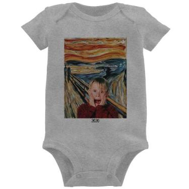 Imagem de Body Bebê O grito 2020 - Foca na Moda, Cinza, P