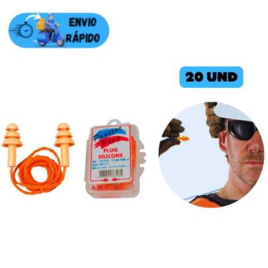 Imagem de Kit 20 protetores de ouvido protect auricular plug silicone contra son