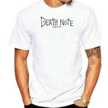 Imagem de Camiseta estampada anime Death Note escrito Estampado Unissex Camisa 1