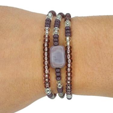 Imagem de Pulseira Guia de Proteção Orixá Nanã - Balaio de Santo, 17 cm