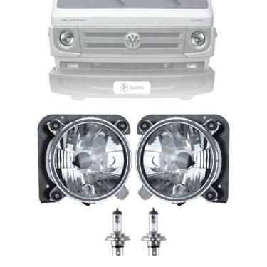 Imagem de Par Farol H4 VW Delivery Com Lampadas 12V  9-150 5-140 8-150 8-1609-15