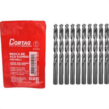 Imagem de Broca Aco Rapido Cortag 3,0Mm - 61912 - Kit C/10 Pecas