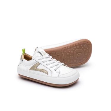 Imagem de Infantil - Tênis Tip Toey Joey Ground Branco e Dourado  menina