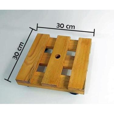 Imagem de Suporte Para Vasos De Plantas Com Rodinhas 30x30 Kit 3 Peças - ECO.STA