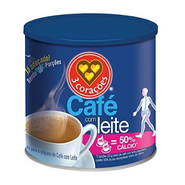 Imagem de Pó Para o Preparo de Café com Leite Solúvel 3 Corações Lata 330G
