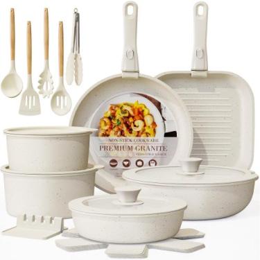 Imagem de Conjunto de utensílios de cozinha Astercook, 23 unidades de cerâmica a