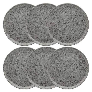 Imagem de Conjunto De Pratos Rasos 06 Peças Flat Gray Oxford