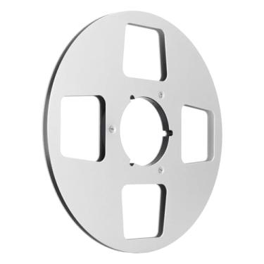 Imagem de Carretel de Abertura de Liga de Alumínio Com 4 Furos, Carretel de Captação de Som 1/4 10.5 Unidades, Carretel de Fita Vazio para Carretel para Carretel Reprodutor de Fita (Prata)