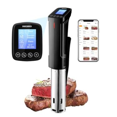 Imagem de Inkbird Panelas culinárias Sous Vide Wifi 1000 Watts Circulador de imersão precisa com receita, temperatura precisa, temporizador, interface programável, térmica (ISV-100W)