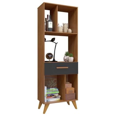 Imagem de Estante Livreiro 6207 Retrô 1 Gaveta Flex - Indékes