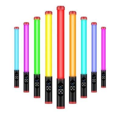 Imagem de Luzes de Tubo RGB de Mão, Videoomia de Vídeo Leve 3000k - 6000k Color Temperature, Barra de Luz de Tubo de LED de Cor Inteira para Transmissão Ao Vivo