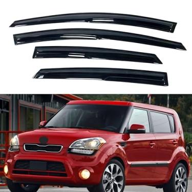 Imagem de Viseira de janela IG para Kia Soul 2009-2013, protetor de chuva, extradurável, sol, vento, ventilação lateral, defletor de janela, estilo Mugen, 2009 2010 2011 2012 2013