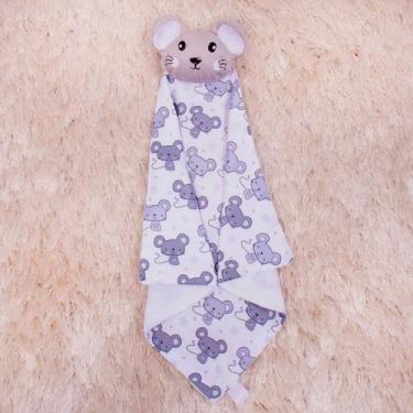 Imagem de Naninha Para Bebe Bichinhos Rato - Miguel Baby, Cinza