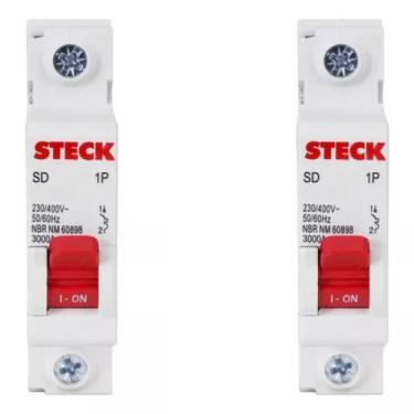 Imagem de Kit 2 Disjuntor Monopolar Automático 10a Curva C Sdd61c10 Steck