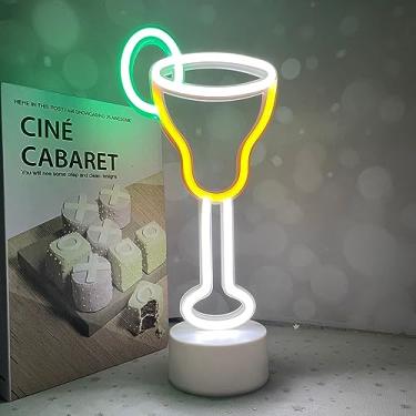 Imagem de SHANJIA Lápis luz noturna, placa de neon, base de luz neon, luz neon de mesa LED em forma de lápis para decoração de quarto infantil, base de decoração de biblioteca, luz noturna pequena (B)