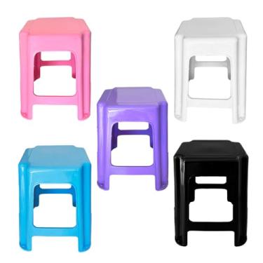 Imagem de Bancos de Plástico Criança Banquinho de plastico Infantil 34cm Kit de 1 ate 4 Peças(04 Peças,Aleatorio)