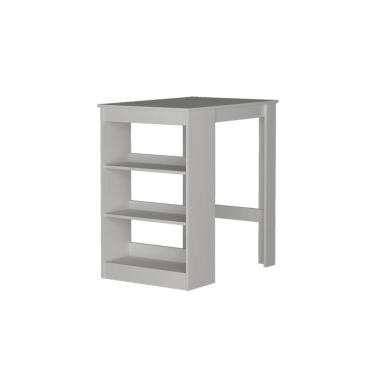 Imagem de Mesa Bancada 2 Lugares com Nichos Nova Mobile Branco