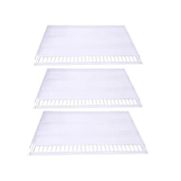 Imagem de Kit 3 Prateleiras Acrílicas Transparentes para Geladeira Continental Copacabana