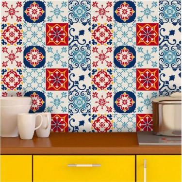 Imagem de Adesivo de Azulejo Hidráulico Luxuoso 250 - Inove Papéis de Parede