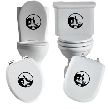 Imagem de Adesivo linha meditação 1 vaso sanitário privada caixa acoplada descar