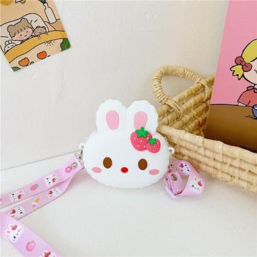 Imagem de Bolsa De Silicone Infantil Criança Coelho - oem, Branco oval