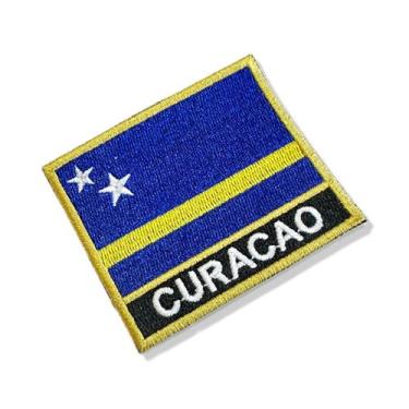 Imagem de BP0421N-001 Bandeira Curaçao Patch Bordado 7,5x6,3cm - BR44