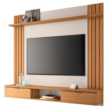 Imagem de Painel Para Tv 70 Pol 180cm Ripado 2 Portas Solle H01 Off White-cinamomo - Mpozenato