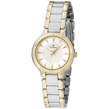 Imagem de Relógio Champion Feminino Analógico Prata Dourado Ch24937b