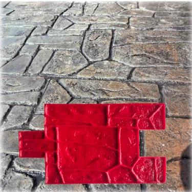 Imagem de Carimbo de concreto Moldes e formas de concreto Moldes de cimento para concreto Selos decorativos de concreto estampados para piso de concreto carimbo de pedra de trampolim realista Textura de