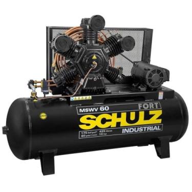 Imagem de Compressor de Ar 60 Pés 425 Litros com Motor Aberto Trifásico 220/380V- Schulz -MSWV60/425MTA