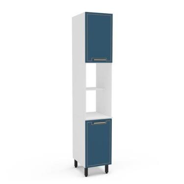 Imagem de Paneleiro Amara 2 Portas Azul e Branco - Modern
