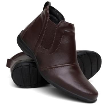 Imagem de Bota Feminina Lorenzzo Lopez – Coturno Confortável, Sola de Borracha, Estilo Moderno, Ideal para Trabalho e Lazer (Café, BR, Adulto, Numérico, 37)