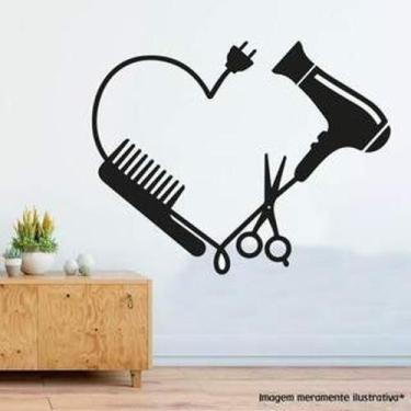 Imagem de Adesivo De Parede Cabeleireira - Lojinha Da Luc Adesivos