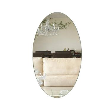 Imagem de Espelho Multiuso Oval Lapidado Pendurador Led In House Decor