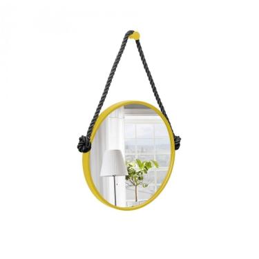 Imagem de Espelho Decorativo Adnet Alça Corda Naval 60 Cm Redondo