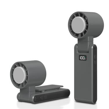 Imagem de OTPEIR Ventilador turbo portátil portátil com tecnologia de resfriamento, display digital, controle de 100 velocidades, ventilador pessoal 4 em 1 recarregável para viagens, ao ar livre, escritório