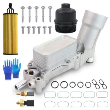 Imagem de Caixa de plástico do filtro de óleo do refrigerador de óleo do motor 926-959 adequada para Dodge Charger Journey Challenger Chrysler 200 300 Jeep Wrangler Cherokee Ram Promaster V6 3.6L 68310865AB