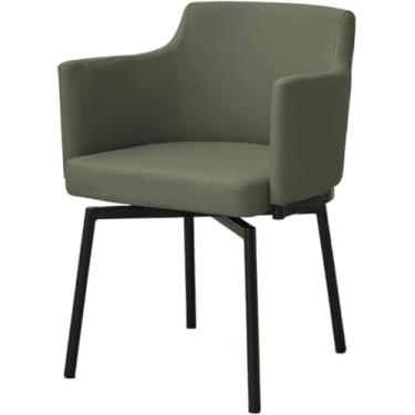 Imagem de Conjunto de 1 2 4 e 6 cadeiras de jantar, estilo moderno de meados do século, cadeira de cozinha giratória, à prova d'água, couro sintético, cadeiras para sala de jantar com design mais largo e maior