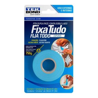 Imagem de Fita Dupla Face Espuma Fixa Tudo 24Mm X 1,5M - Tekbond