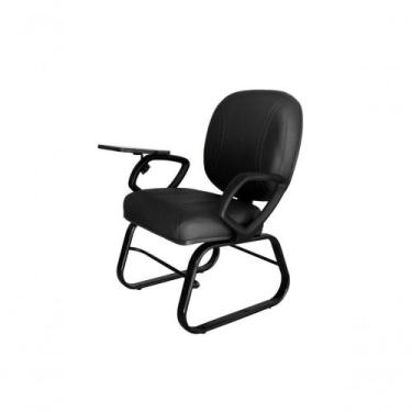 Imagem de Cadeira Para Obesos Até 200 Kg Universitária Linha Fat Preto - DESIGN 