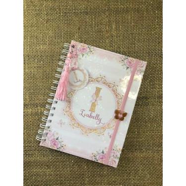 Imagem de Caderneta de Saúde Infantil Personalizada, Tema Borboletas Inicial, Capa Holográfica, A5, com Chaveiro e Pingente