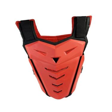 Imagem de QccHieUs Protetor de Tórax para Motocicleta Confortável Equipamento de Motocross Colete de Equitação para Adultos para Andar de Esqui, Andar de Bicicleta, Vermelho