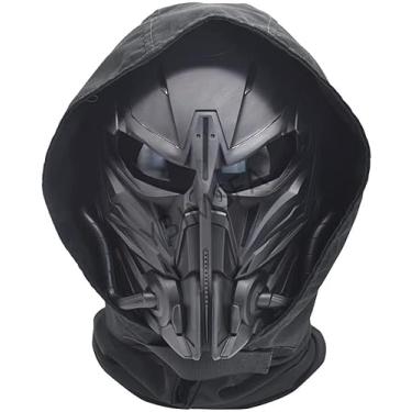 Imagem de NC Máscara De Caveira Para Airsoft, Balaclava, Equipamento De Proteção Facial Completa Para Paintball Com Óculos, Máscara De Caveira Ajustável Para Cosplay De Halloween, 21*12*23 Cm