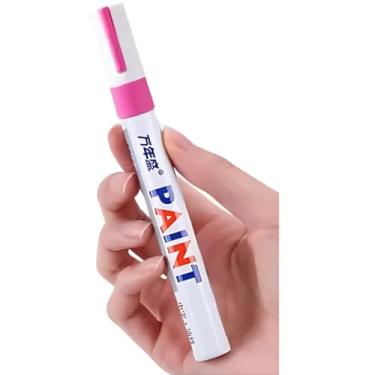 Imagem de Caneta Permanente Prova D'água Tênis Pneu Tecido Tinta a Óleo (Rosa)