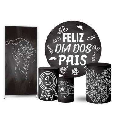 Imagem de Trio Capas Cilindro + Painel Redondo Sublimado + Lateral Dia dos Pais (K2PAI0003)