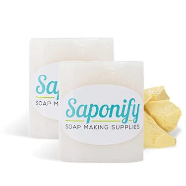 Imagem de Saponify – Base de sabão para derreter e despejar manteiga de cacau de 900 g, base de sabão que melhora a pele, blocos de sabão de glicerina fáceis de usar para fazer sabão
