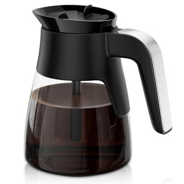 Imagem de Cafeteira de substituição de 10 xícaras para cafeteira Ninja CM401, jarra de café de vidro compatível com Ninja CM400 CP300 CF091 CM371 CM300, substituições de panelas de café Ninja com tampa de